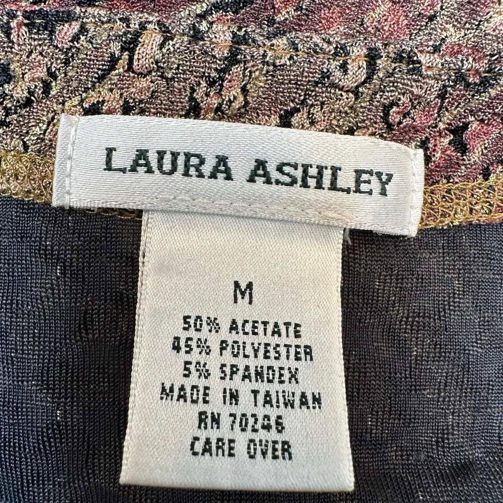 Vintage Laura Ashley Earthy Toned Golden Ombre Button-Up Cardigan Sweater Size M